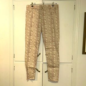 Adriano Goldschmied snake skin print jeans